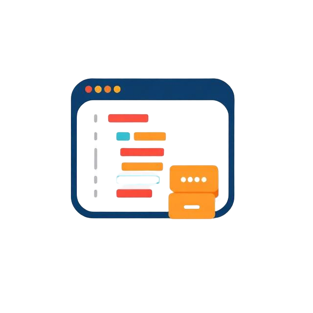 Illustration of a code editor used in the Coding Foundation class for kids