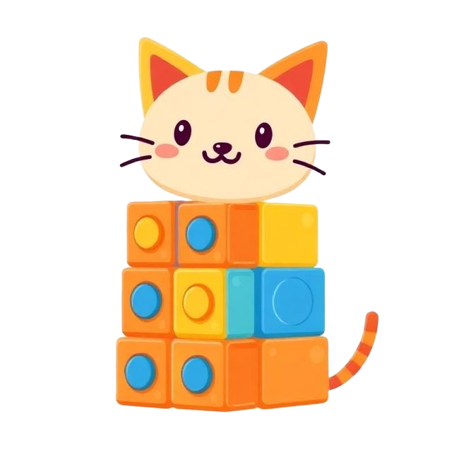 Playful Scratch block programming illustration for young learners